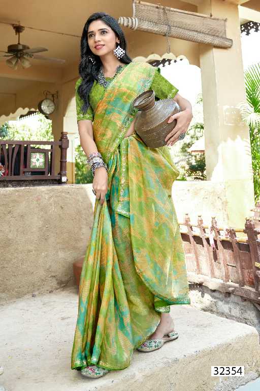 Vallabhi Karuna Vol-2 Wholesale Chiffon With Abstract Print Sarees