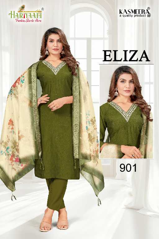 Hariyaali Eliza Wholesale Vertican Silk Readymade 3 Piece Suits
