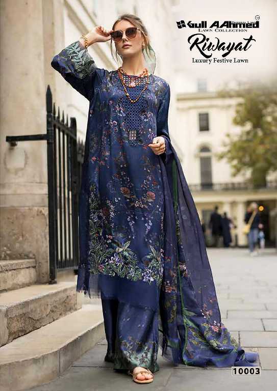 GULL AAHMED RIWAYAT VOL 10 PAKISTANI EID SPECIAL UNSTITCH SUIT