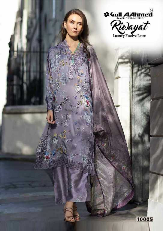 GULL AAHMED RIWAYAT VOL 10 PAKISTANI EID SPECIAL UNSTITCH SUIT
