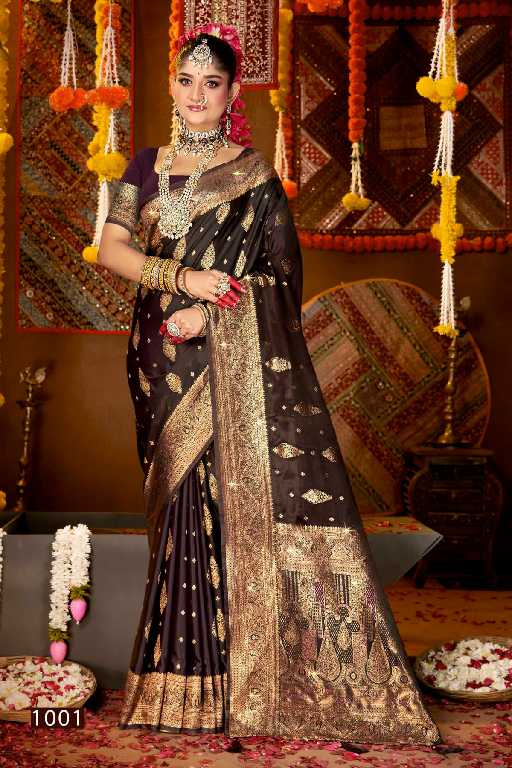 Saroj Krishnaleela Satin Saroski Vol-4 Wholesale Pure Satin Silk Party Wear Sarees