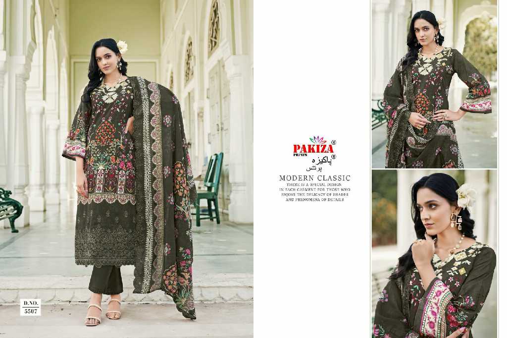 Pakiza Himsa Vol-55 Wholesale Lawn With Heavy Embroidery Work Dress Material