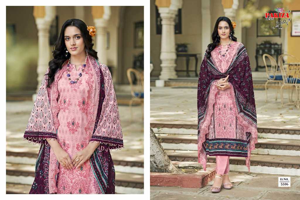 Pakiza Himsa Vol-55 Wholesale Lawn With Heavy Embroidery Work Dress Material