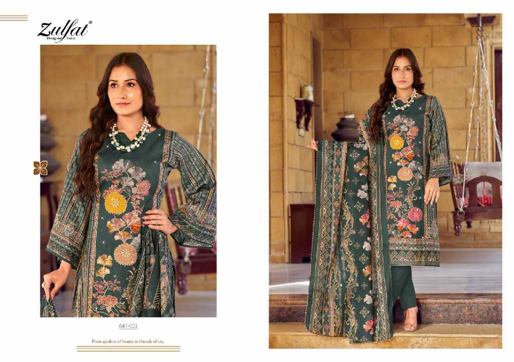 Zulfat Sangini Vol-6 Wholesale Pure Jam Cotton With Work Dress Material