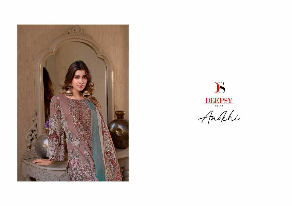 Deepsy Anokhi Wholesale Pure Cotton With Self Embroidery Work Dress Material