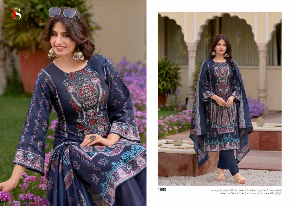 Deepsy Anokhi Wholesale Pure Cotton With Self Embroidery Work Dress Material