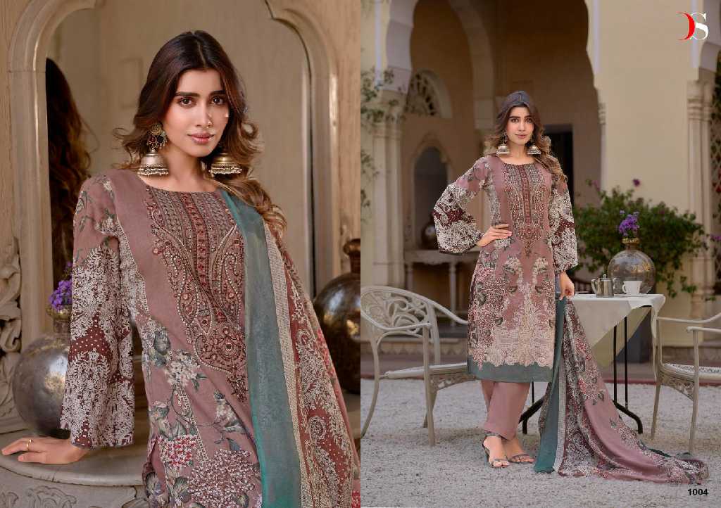 Deepsy Anokhi Wholesale Pure Cotton With Self Embroidery Work Dress Material