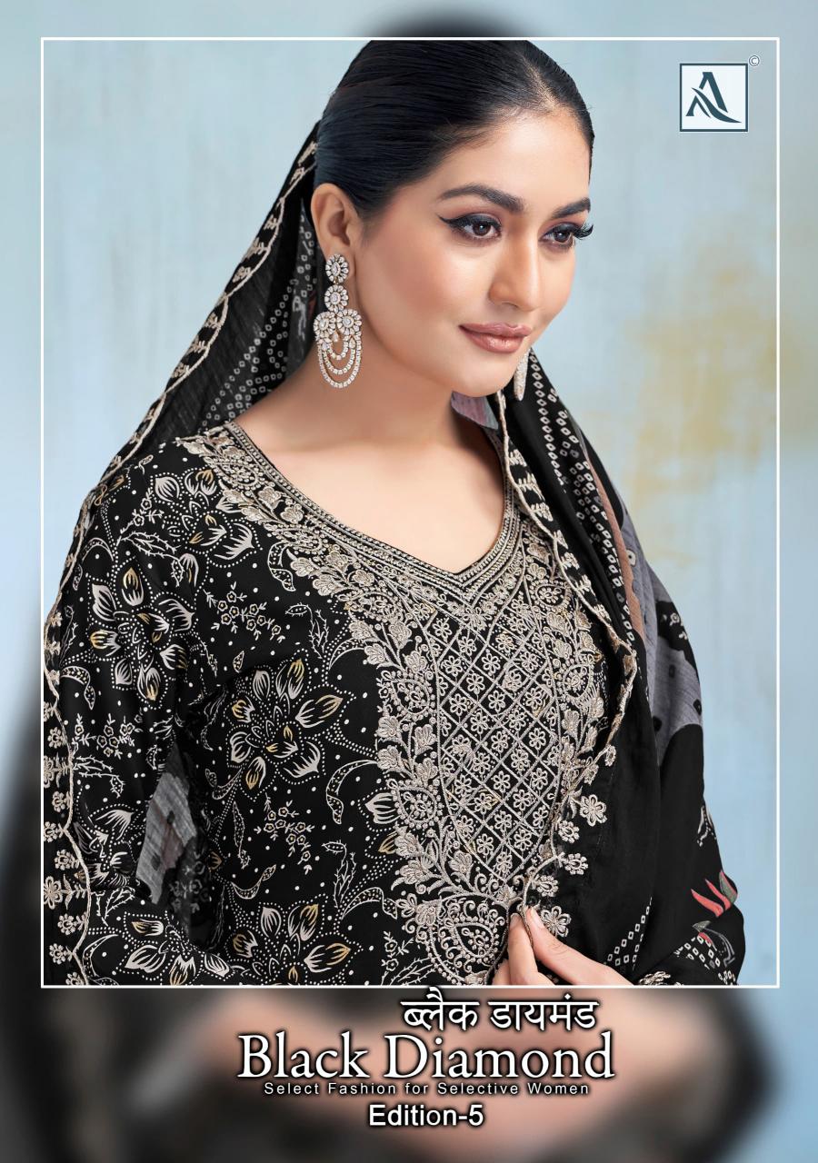 black diamond vol 5 by alok stylish look rayon pakistani ladies suits