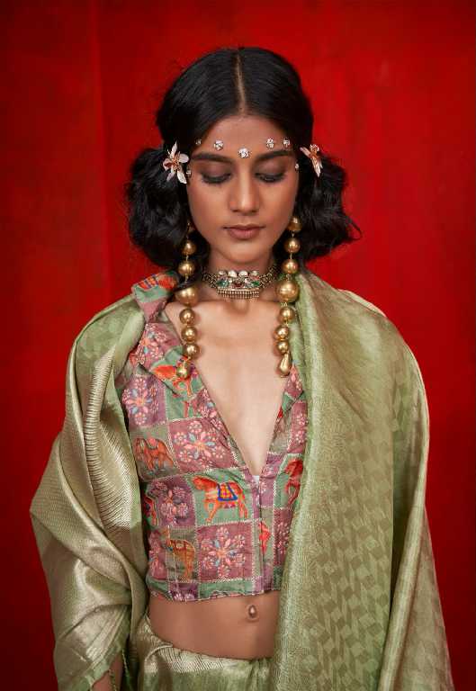 rajtex kabaayaa viscose zari tissue handloom silk saree online