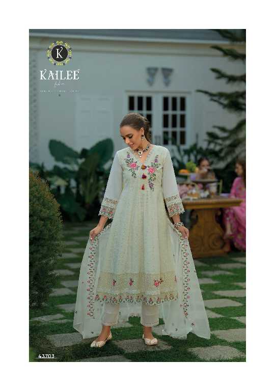 Kailee Nazm Wholesale Luxury Fancy Anarkali Print With Schiffli Pakistani Collection