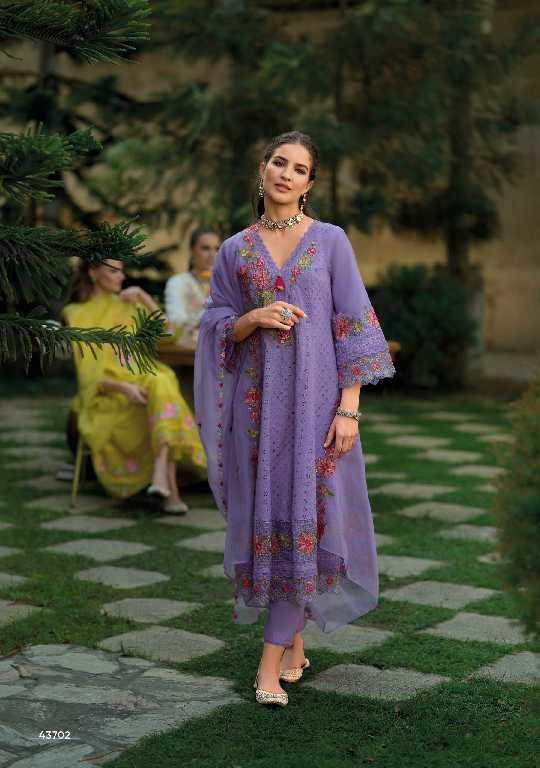 Kailee Nazm Wholesale Luxury Fancy Anarkali Print With Schiffli Pakistani Collection