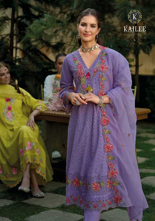 Kailee Nazm Wholesale Luxury Fancy Anarkali Print With Schiffli Pakistani Collection