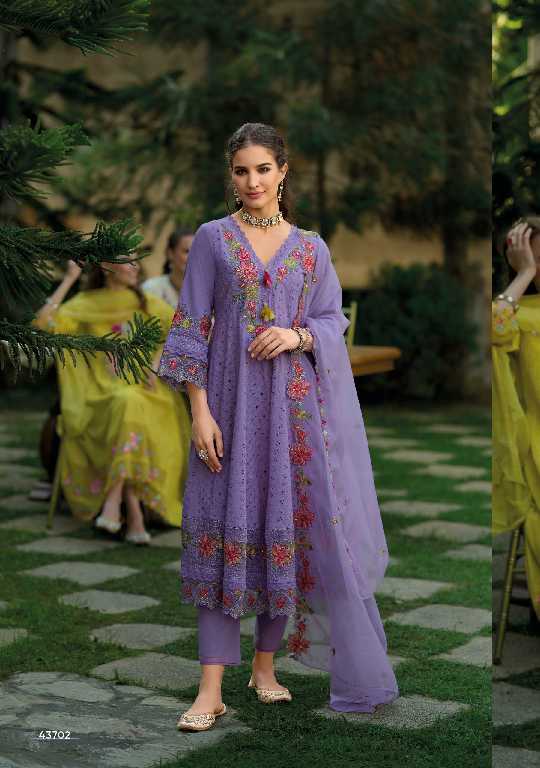 Kailee Nazm Wholesale Luxury Fancy Anarkali Print With Schiffli Pakistani Collection