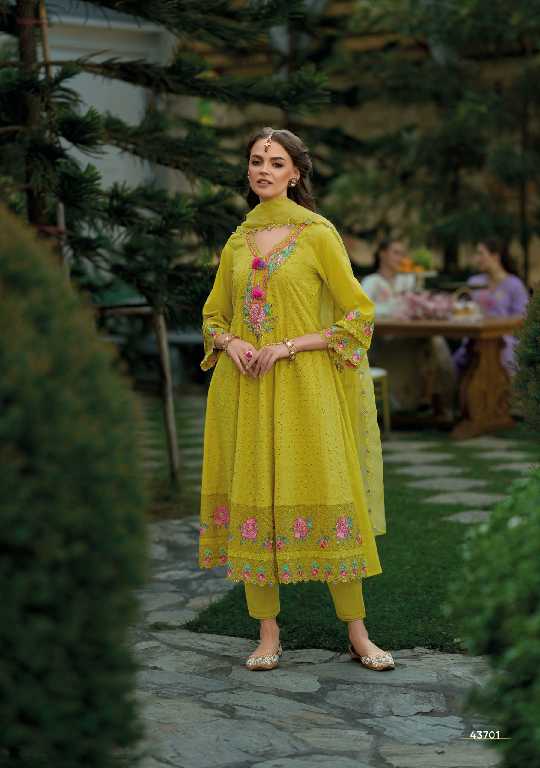 Kailee Nazm Wholesale Luxury Fancy Anarkali Print With Schiffli Pakistani Collection