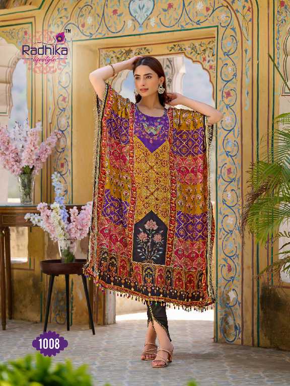 Radhika Lifestyle Noor Vol-1 Wholesale Trendy Kaftaan With Tulip