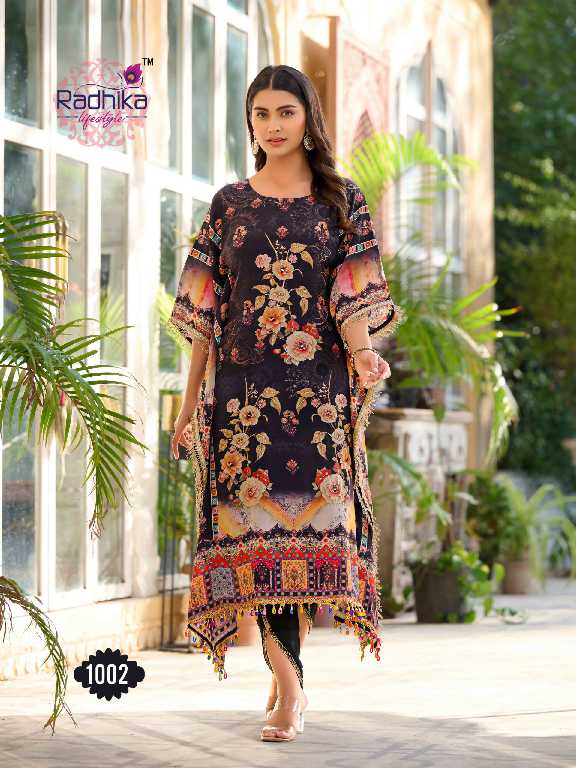 Radhika Lifestyle Noor Vol-1 Wholesale Trendy Kaftaan With Tulip