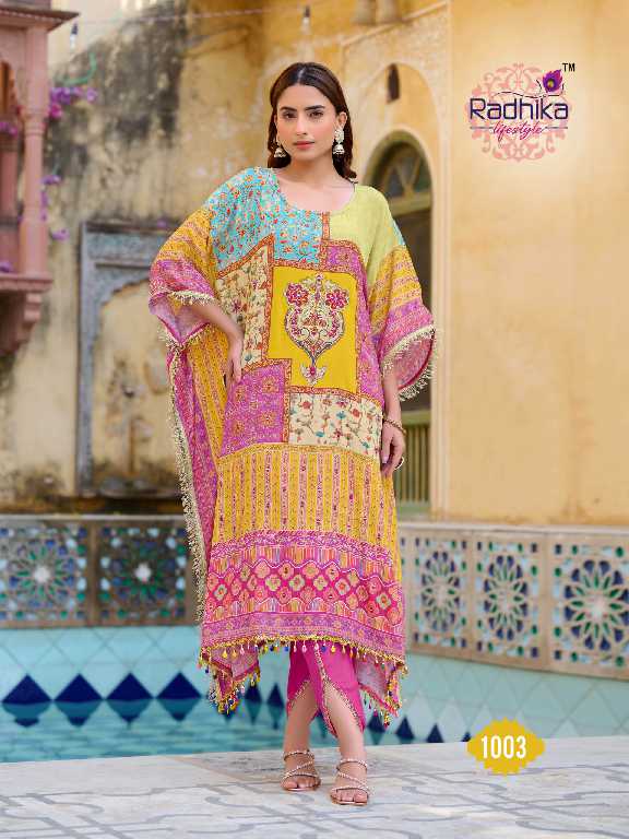 Radhika Lifestyle Noor Vol-1 Wholesale Trendy Kaftaan With Tulip