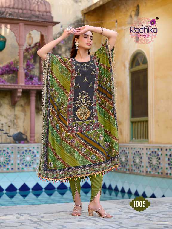 Radhika Lifestyle Noor Vol-1 Wholesale Trendy Kaftaan With Tulip