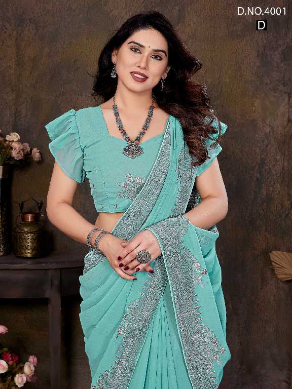Jayshree D.no 4001 Colour Wholesale 60 Gram Georgette Party Wear Sarees