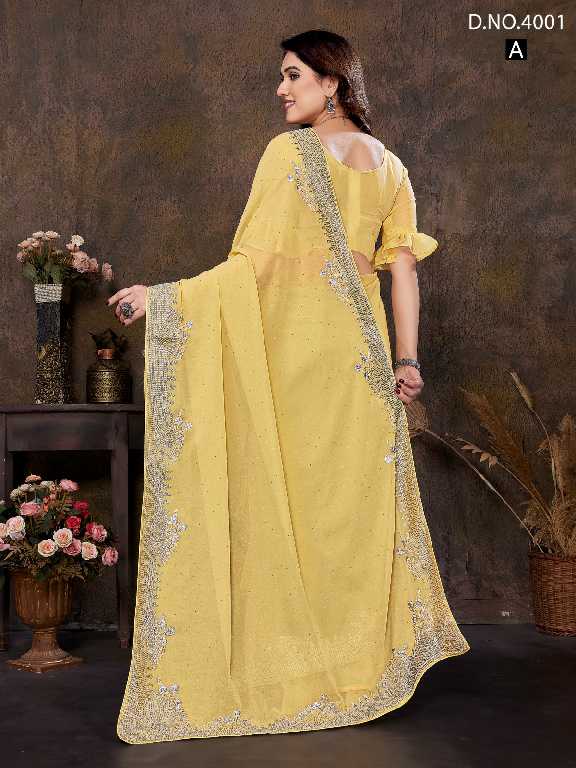 Jayshree D.no 4001 Colour Wholesale 60 Gram Georgette Party Wear Sarees