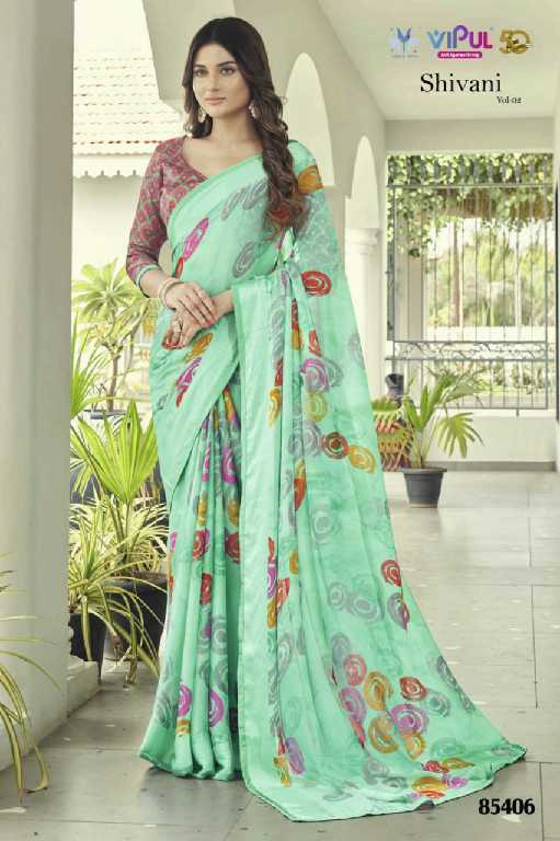 Vipul Shivani Vol-2 Wholesale Georgette Shimmer Ethnic Sarees