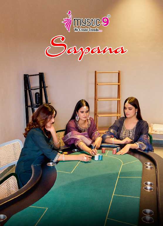Mystic 9 Sapana Vol-1 Wholesale Roman Silk Straight Cut Catalogue