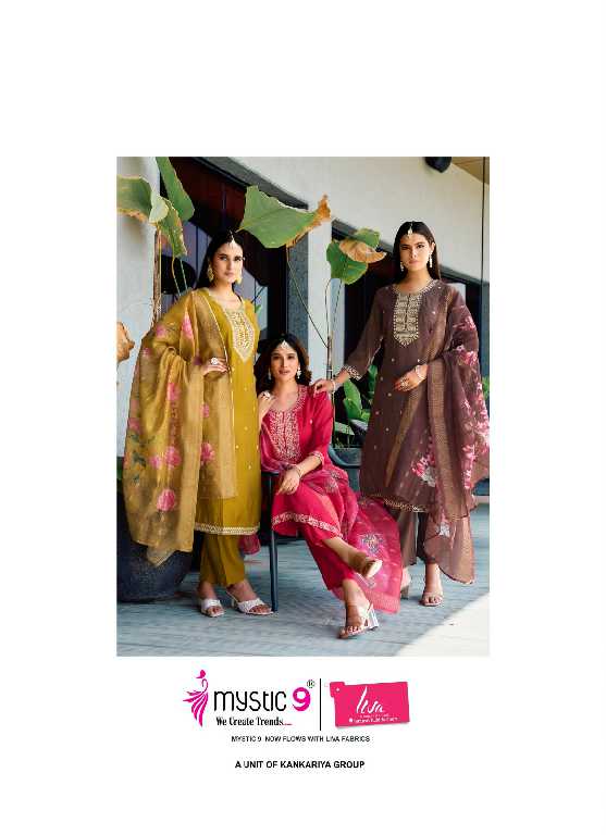 Mystic 9 Sapana Vol-1 Wholesale Roman Silk Straight Cut Catalogue