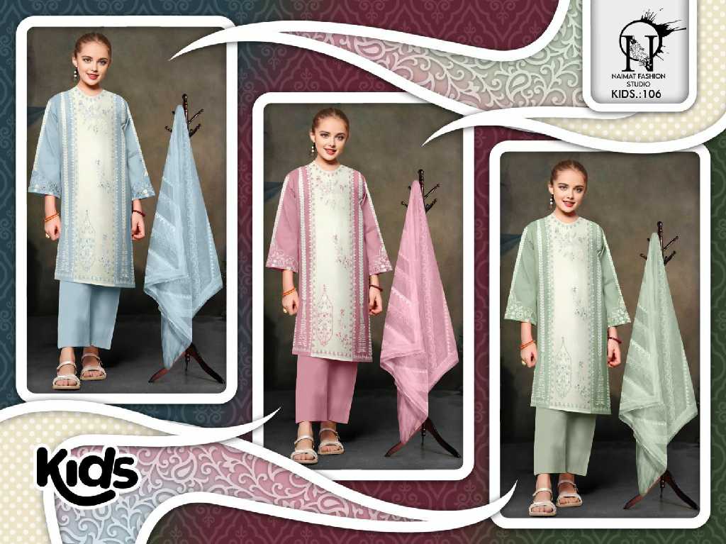 Naimat Kids-106 Wholesale Designer stylish Tunic Heavy Embroidery In Top and Designer Sleeve with Hand work