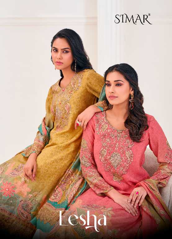 Glossy Simar Eesha Wholesale Modal Muslin With Handwork Salwar Suits