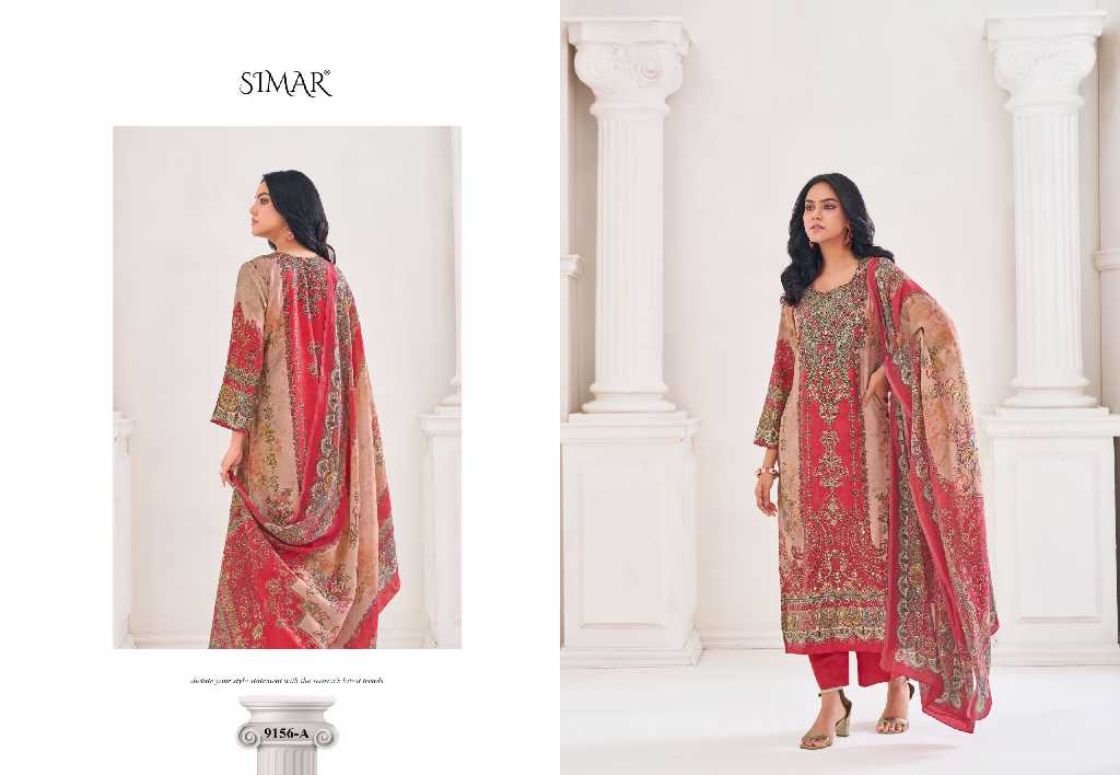 Glossy Simar Tara Wholesale Modal Muslin With Handwork Salwar Suits