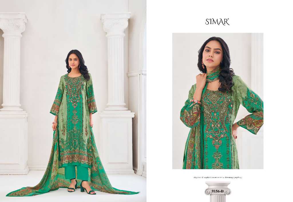 Glossy Simar Tara Wholesale Modal Muslin With Handwork Salwar Suits
