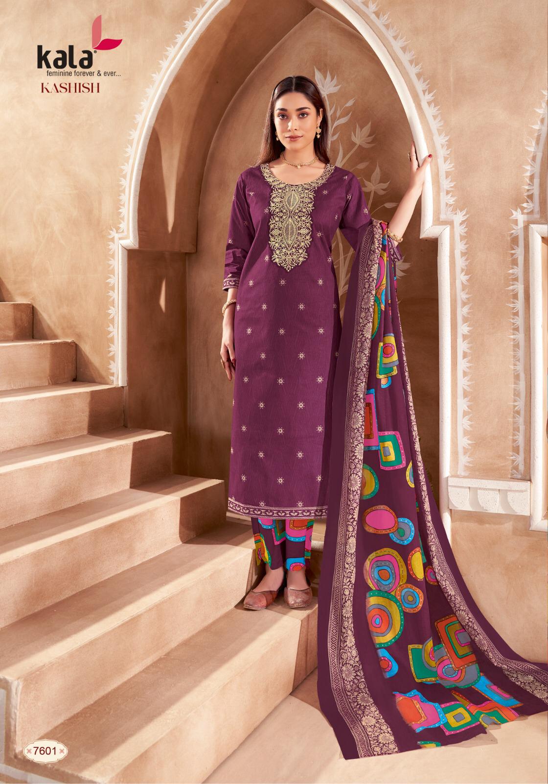 Kala By Tarika Kashish Vol-1 Wholesale Pure Cotton With Patch Work Readymade Suits