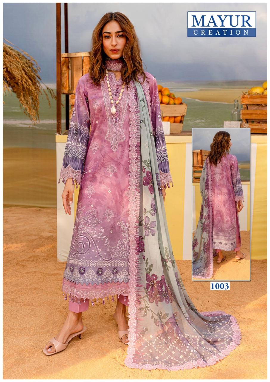 Mayur Khwahish Vol-1 Wholesale Luxury Lawn Cotton Dress Material