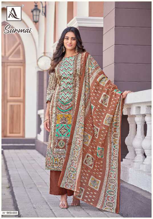 surmai by alok zam discharge print model pakistani dress material