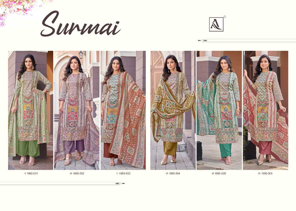 surmai by alok zam discharge print model pakistani dress material