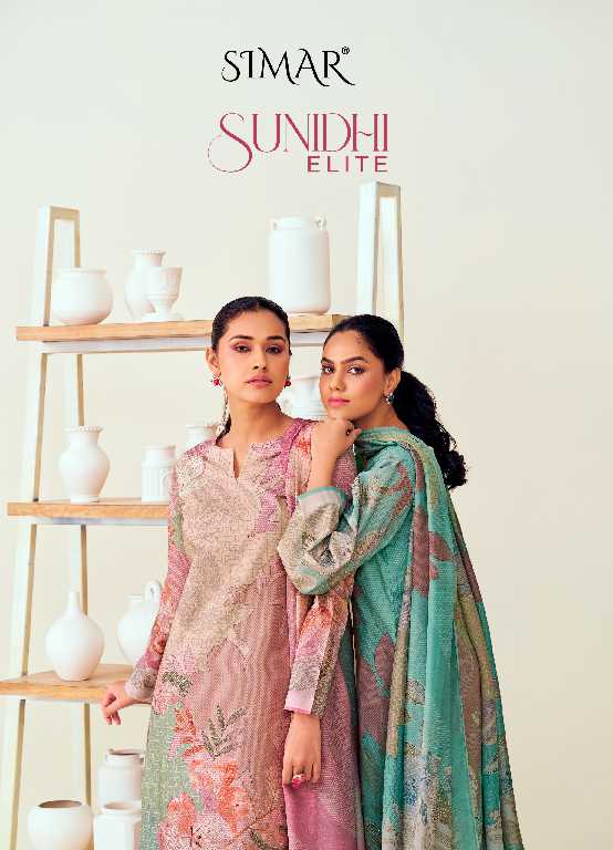 glossy Simar sunidhi elite lawn cotton comfortable unstitch suits