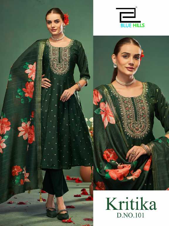 kritika by blue hills readymade chanderi pretty look big size suits