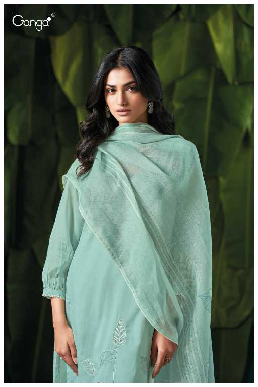 Ganga Anais S3373 Wholesale Pure Mal Solid Color With Embroidery Work Salwar Suits