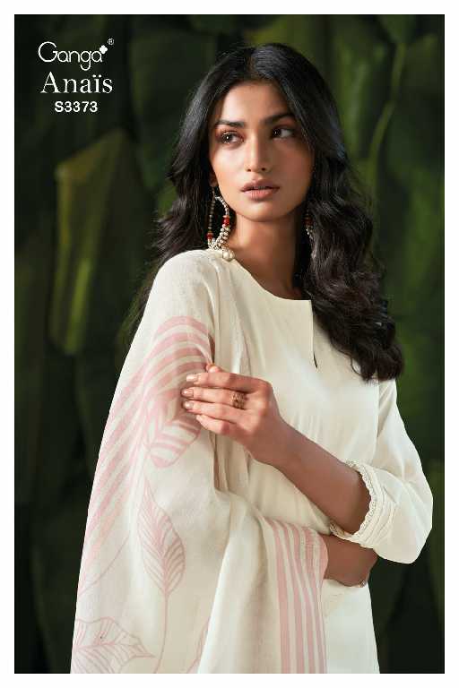 Ganga Anais S3373 Wholesale Pure Mal Solid Color With Embroidery Work Salwar Suits