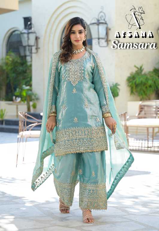 Afsana Samsara Wholesale Fancy Fabrics Readymade Pakistani Style Suits