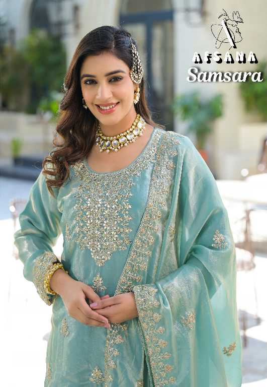 Afsana Samsara Wholesale Fancy Fabrics Readymade Pakistani Style Suits