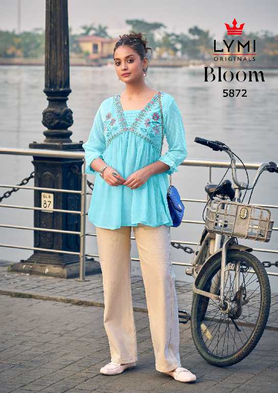 Lymi By Rangoon Bloom Wholesale Fancy Work Short Tops