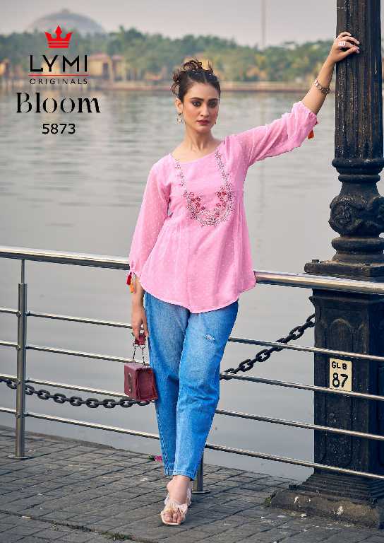 Lymi By Rangoon Bloom Wholesale Fancy Work Short Tops