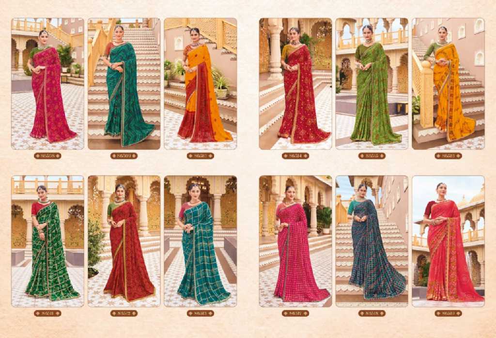 Vipul Jivan Sathi Vol-2 Wholesale Georgette Moss With Pattern Sarees