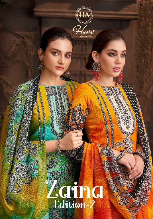Harshit Zaina Vol-2 Wholesale Pure Viscose With Swarovski Diamond Work Dress Material