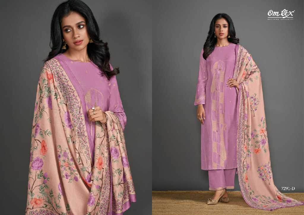 Omtex Breeze Wholesale Muslin Jacquard With Handwork Salwar Suits