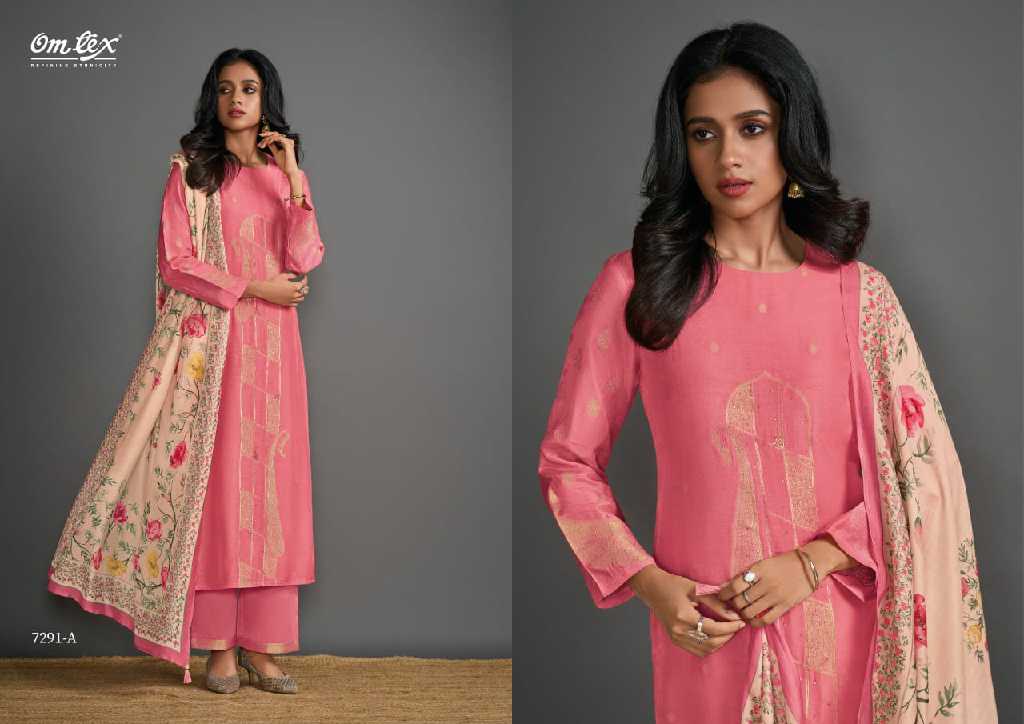 Omtex Breeze Wholesale Muslin Jacquard With Handwork Salwar Suits