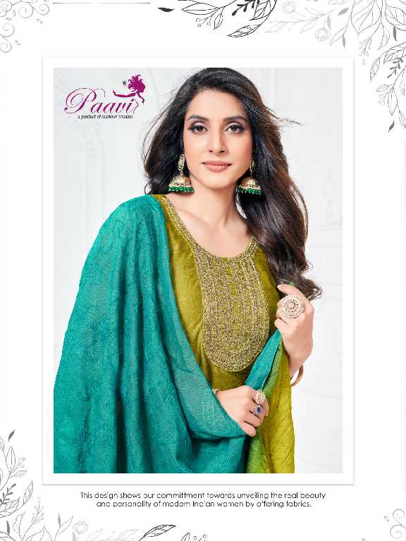 Paavi Tanu Wholesale Liva Silk With Lining Kurti With Pant And Dupatta