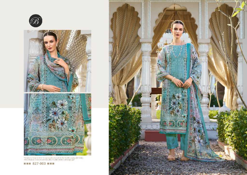 Belliza Albeli Wholesale Pure Jam Cotton With Embroidery Work Salwar Suits