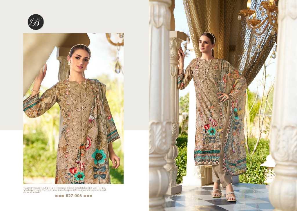 Belliza Albeli Wholesale Pure Jam Cotton With Embroidery Work Salwar Suits